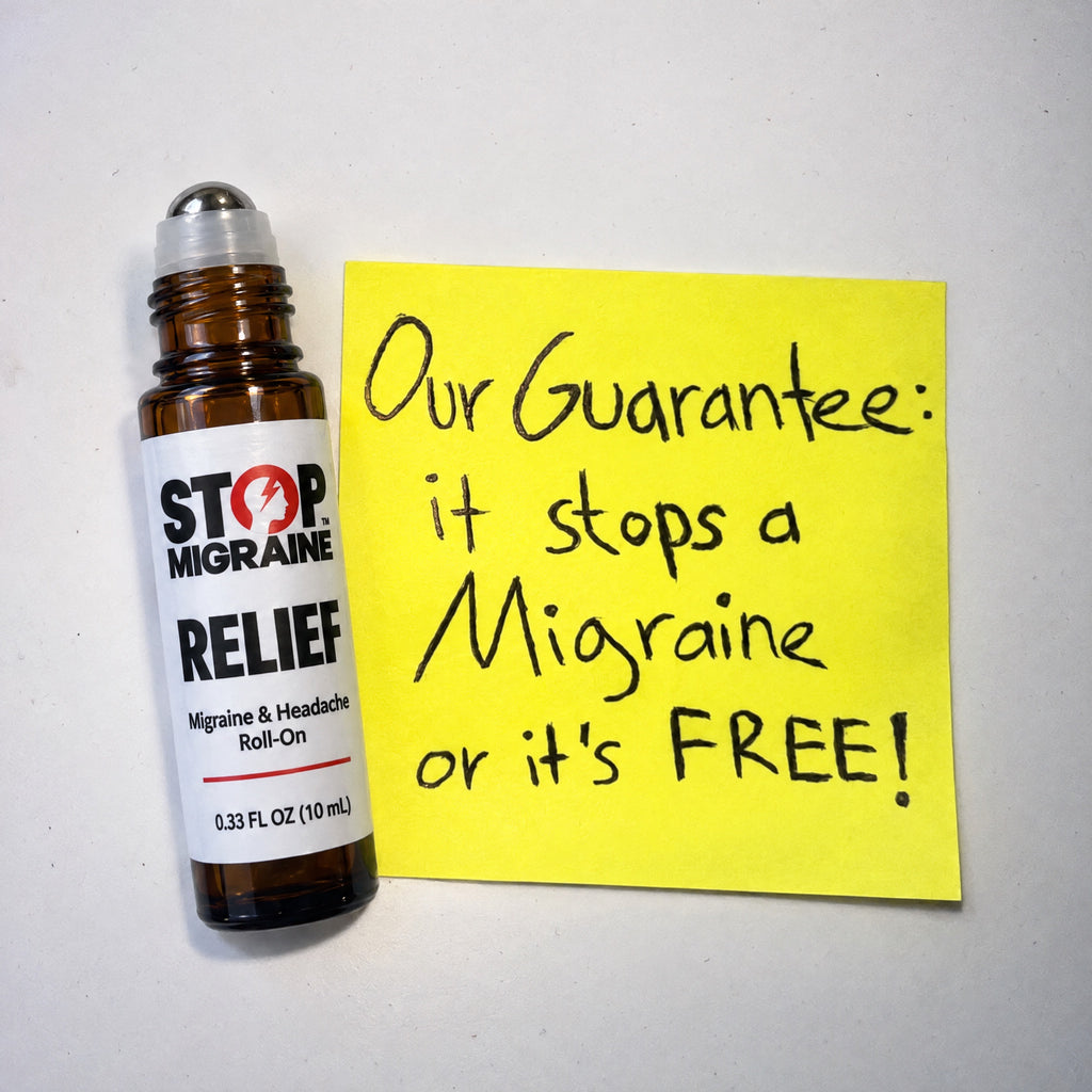 STOP MIGRAINE RELIEF guarantee note